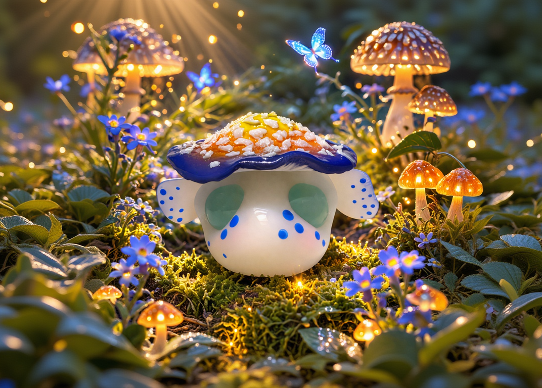 Lumy - Créature Champignon Artisanale